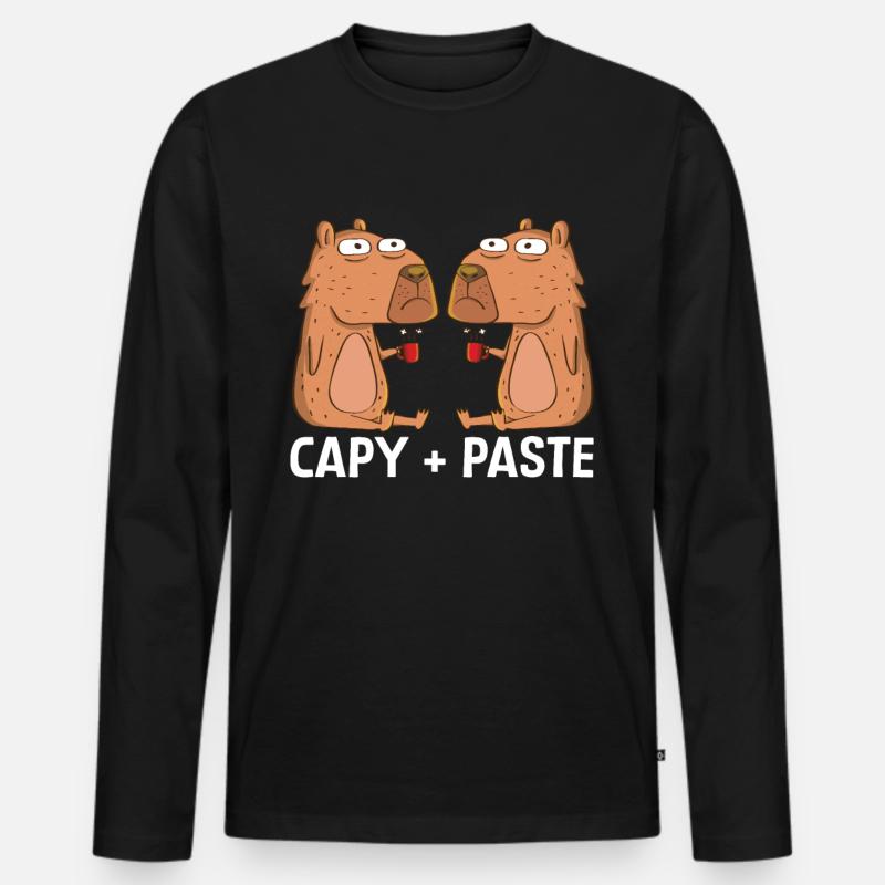 Programmierer Wombat Software Computer PC - Männer Premium Bio Langarmshirt - Schwarz