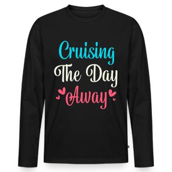 Cruise Cruise Ship - Men's Premium Organic Long Sleeve Shirt - black - Front - Nico (187cm)