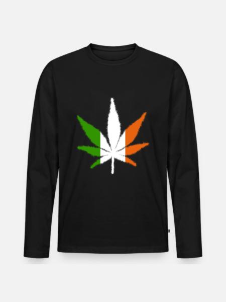 Ireland - Männer Premium Bio Langarmshirt - Schwarz