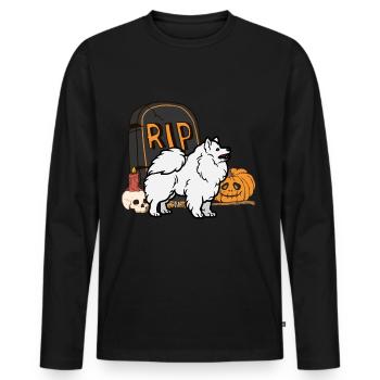 Mignon Spitz Halloween Costume Chien - T-shirt manches longues Premium bio Homme - noir - Devant - Nico (187cm)