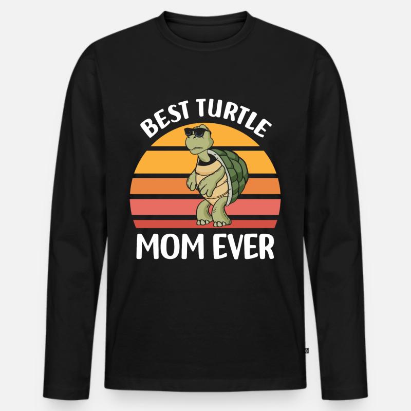 Schildkröten - Männer Premium Bio Langarmshirt - Schwarz