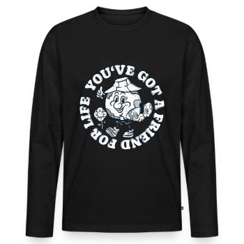 Ami pour la vie Protection de l’environnement Erthday - T-shirt manches longues Premium bio Homme - noir - Devant - Nico (187cm)