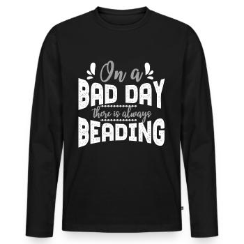 There Is Always Beading - Men's Premium Organic Long Sleeve Shirt - black - Front - Nico (187cm)
