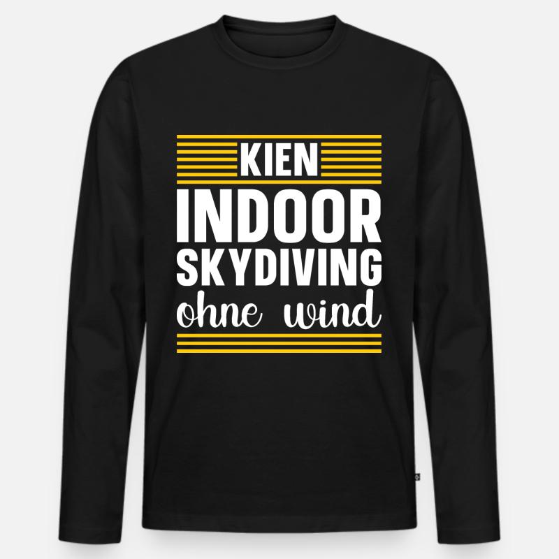 Indoor-Skydiving - Männer Premium Bio Langarmshirt - Schwarz