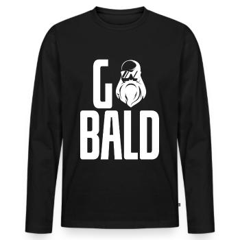 Bald Cool Sunglasses - Men's Premium Organic Long Sleeve Shirt - black - Front - Nico (187cm)