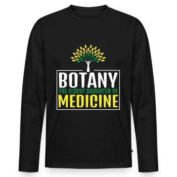 Botany The Eldest Daughter Of Medicine - Men's Premium Organic Long Sleeve Shirt - black - Front - Nico (187cm)