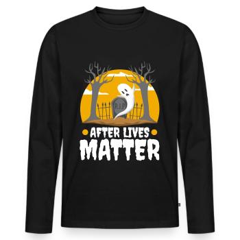 After Lives Matter - Männer Premium Bio Langarmshirt - Schwarz - Vorne - Nico (187cm)