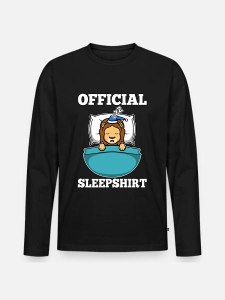 Official sleepshirt lion - Men's Premium Organic Long Sleeve Shirt - black