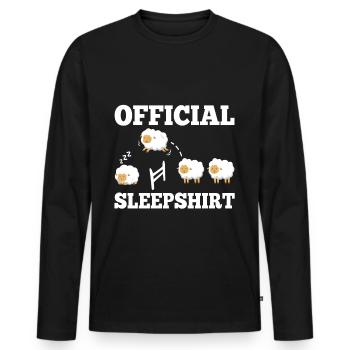 Official sleepshirt Sheep - Men's Premium Organic Long Sleeve Shirt - black - Front - Nico (187cm)