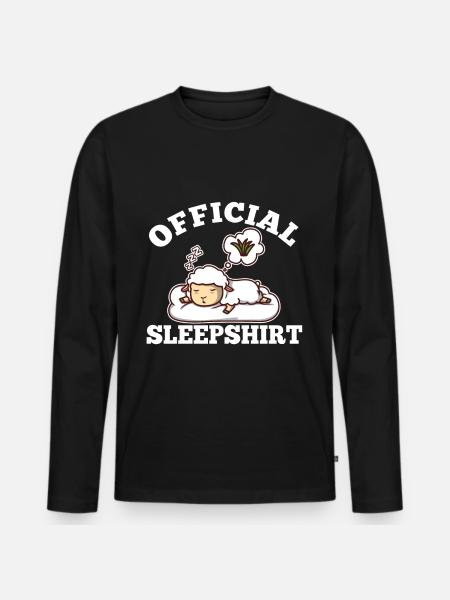 Official sleepshirt Sheep - Men's Premium Organic Long Sleeve Shirt - black