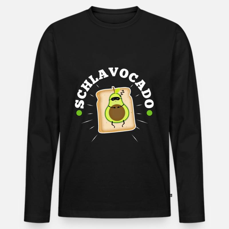 Schlavocado - Männer Premium Bio Langarmshirt - Schwarz