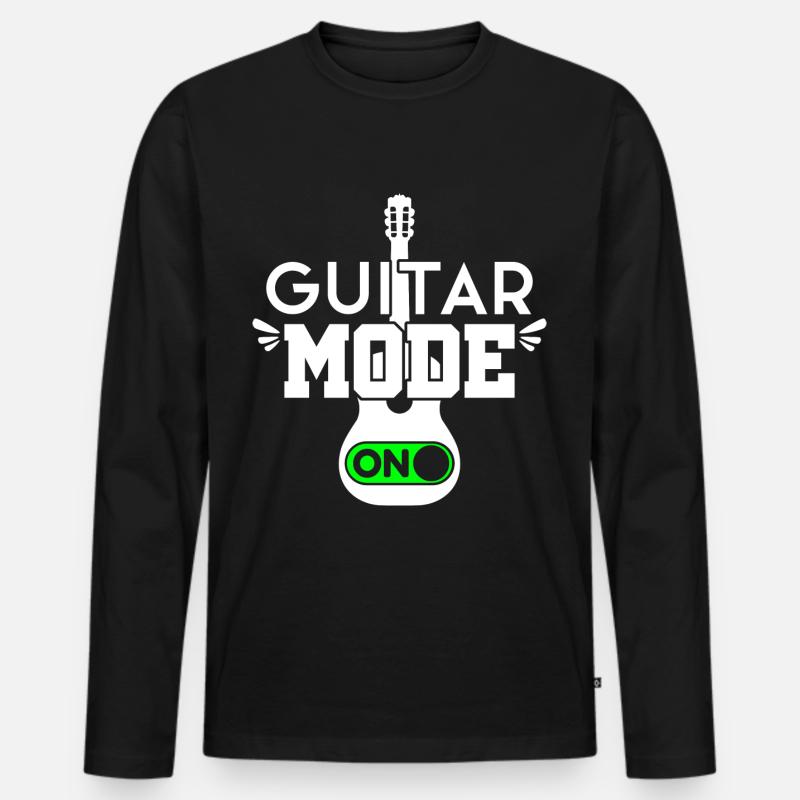 Gitarre lernen Zubehör - Männer Premium Bio Langarmshirt - Schwarz