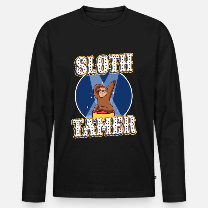 Sloth Tamer - Männer Premium Bio Langarmshirt - Schwarz