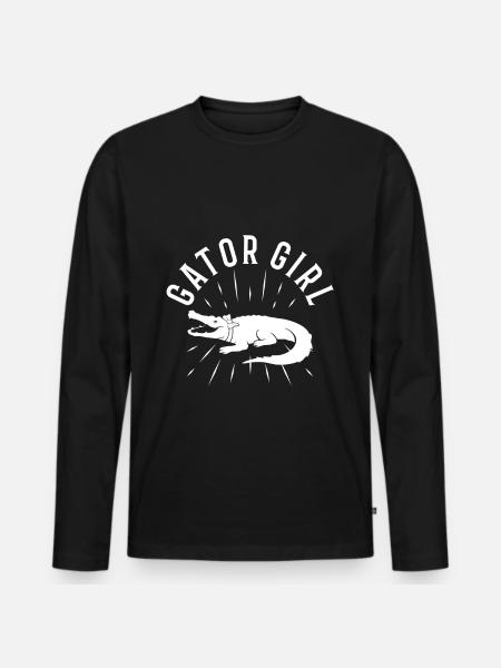 Gator Girl - Men's Premium Organic Long Sleeve Shirt - black