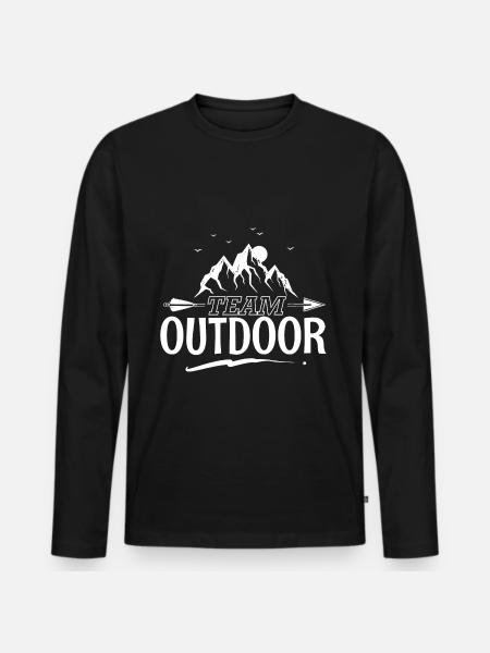 Team Outdoor - Men's Premium Organic Long Sleeve Shirt - black