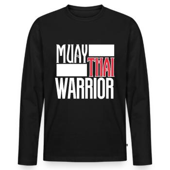 Muay Thai - Männer Premium Bio Langarmshirt - Schwarz - Vorne - Nico (187cm)