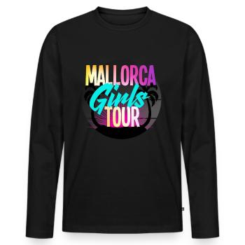 Mallorca Filles - T-shirt manches longues Premium bio Homme - noir - Devant - Nico (187cm)