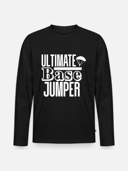 Base jumping - Men's Premium Organic Long Sleeve Shirt - black