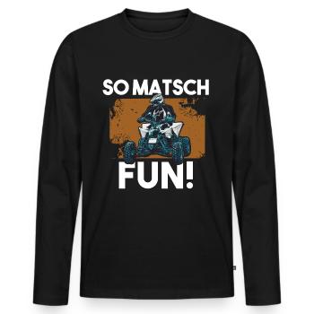 Quad - Männer Premium Bio Langarmshirt - Schwarz - Vorne - Nico (187cm)