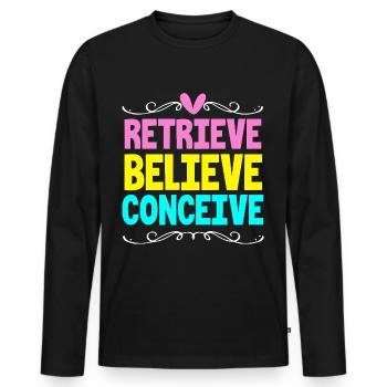 Embryo Transfer Day Fetus - Men's Premium Organic Long Sleeve Shirt - black - Front - Nico (187cm)