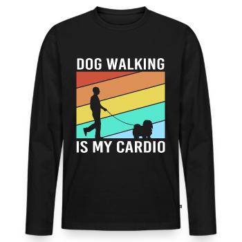 Pet Sitter Pets Babysitter - Men's Premium Organic Long Sleeve Shirt - black - Front - Nico (187cm)