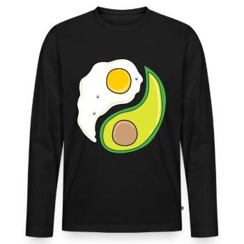 Keto Diet - Men's Premium Organic Long Sleeve Shirt - black - Front - Nico (187cm)