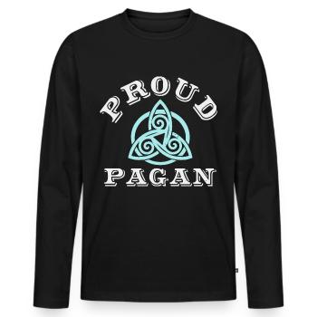 Wiccan Hexe Wicca Heidnisch Pagan - Männer Premium Bio Langarmshirt - Schwarz - Vorne - Nico (187cm)