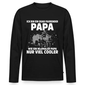 Quadfahrer Geschenkidee Quadfahren Quad ATV - Männer Premium Bio Langarmshirt - Schwarz - Vorne - Nico (187cm)