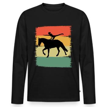 Acrobate Riding Rider Vaulter Acrobat - T-shirt manches longues Premium bio Homme - noir - Devant - Nico (187cm)