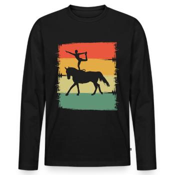 Acrobate Riding Rider Vaulter Acrobat - T-shirt manches longues Premium bio Homme - noir - Devant - Nico (187cm)