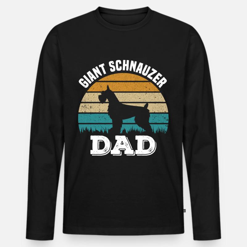 Schnauzer Hunderasse - Männer Premium Bio Langarmshirt - Schwarz