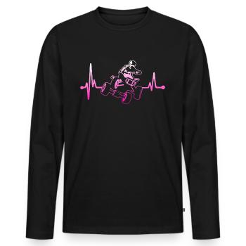 Quad Bike Offroad Quad Quad Girl ATV - Men's Premium Organic Long Sleeve Shirt - black - Front - Nico (187cm)