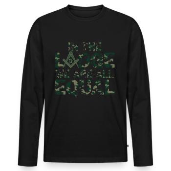 Maçon Maçon Maçon Camo Franc-maçon - T-shirt manches longues Premium bio Homme - noir - Devant - Nico (187cm)