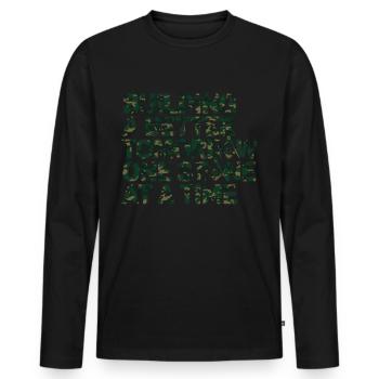 Maçon Maçon Maçon Camo Franc-maçon - T-shirt manches longues Premium bio Homme - noir - Devant - Nico (187cm)