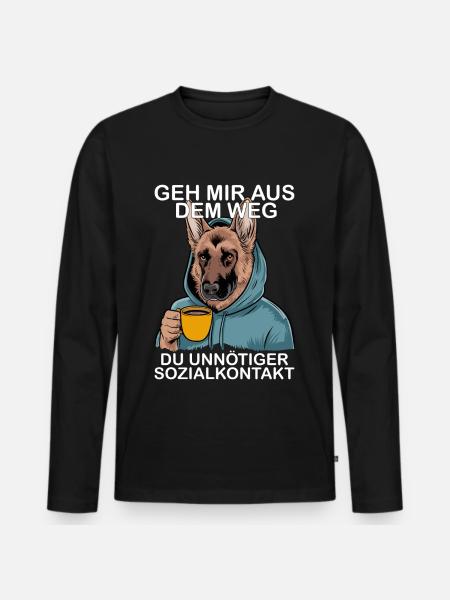 Funny German Shepherd - Men's Premium Organic Long Sleeve Shirt - black