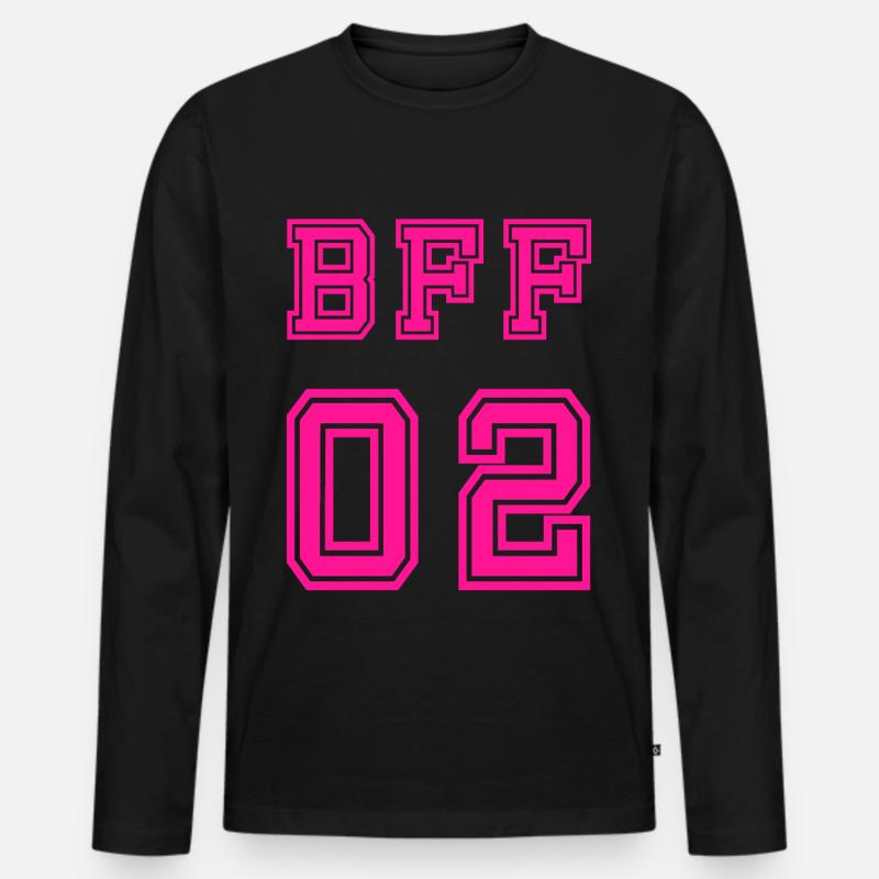 BFF - Männer Premium Bio Langarmshirt - Schwarz