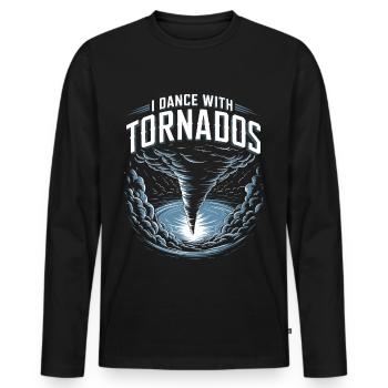 Storm Chaser Costume Storm Chaser - Men's Premium Organic Long Sleeve Shirt - black - Front - Nico (187cm)