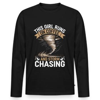 Costume de chasseur de tempête Chasseur de tempête - T-shirt manches longues Premium bio Homme - noir - Devant - Nico (187cm)
