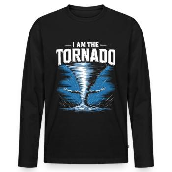 Storm Chaser Costume Storm Chaser - Men's Premium Organic Long Sleeve Shirt - black - Front - Nico (187cm)