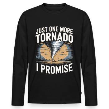 Storm Chaser Costume Storm Chaser - Men's Premium Organic Long Sleeve Shirt - black - Front - Nico (187cm)