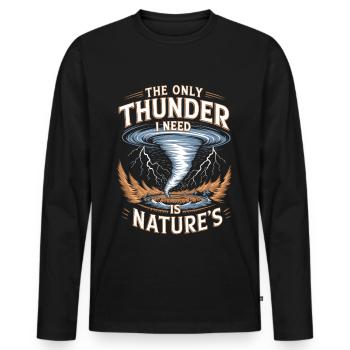 Storm Chaser Costume Storm Chaser - Men's Premium Organic Long Sleeve Shirt - black - Front - Nico (187cm)