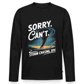 Costume de chasseur de tempête Chasseur de tempête - T-shirt manches longues Premium bio Homme - noir - Devant - Nico (187cm)
