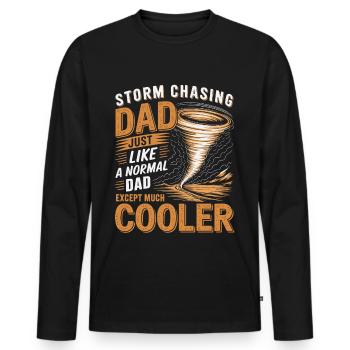 Costume de chasseur de tempête Chasseur de tempête - T-shirt manches longues Premium bio Homme - noir - Devant - Nico (187cm)