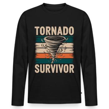 Costume de chasseur de tempête Chasseur de tempête - T-shirt manches longues Premium bio Homme - noir - Devant - Nico (187cm)