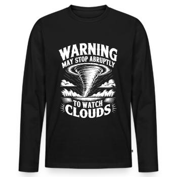 Costume de chasseur de tempête Chasseur de tempête - T-shirt manches longues Premium bio Homme - noir - Devant - Nico (187cm)