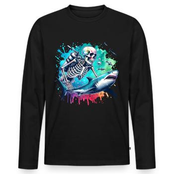 Tauchen Taucher - Männer Premium Bio Langarmshirt - Schwarz - Vorne - Nico (187cm)