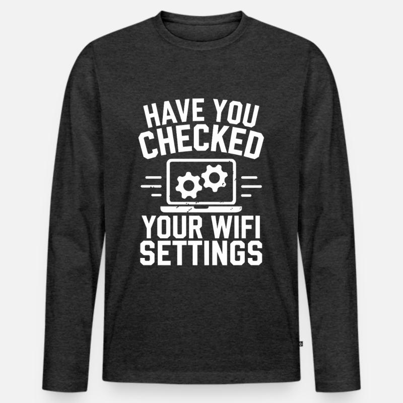 Administrator Support Nerd Computer Tech Men's Premium Organic Long Sleeve Shirt