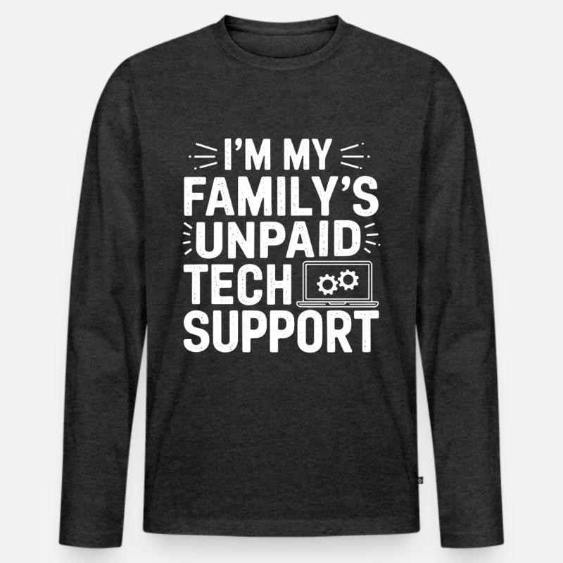 Administrator Support Nerd Computer Tech Men's Premium Organic Long Sleeve Shirt