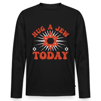 Jude Judaism Jewish - Men's Premium Organic Long Sleeve Shirt - black - Front - Nico (187cm)