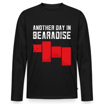 Bärenmarkt Bär Krypto Defi Crypto Blockhain BTC - Männer Premium Bio Langarmshirt - Schwarz - Vorne - Nico (187cm)